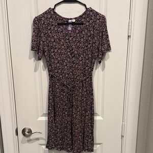 Alya, Size L, Floral Pink Dress